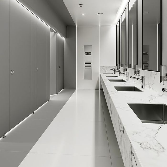 top piedra con lavamanos acero